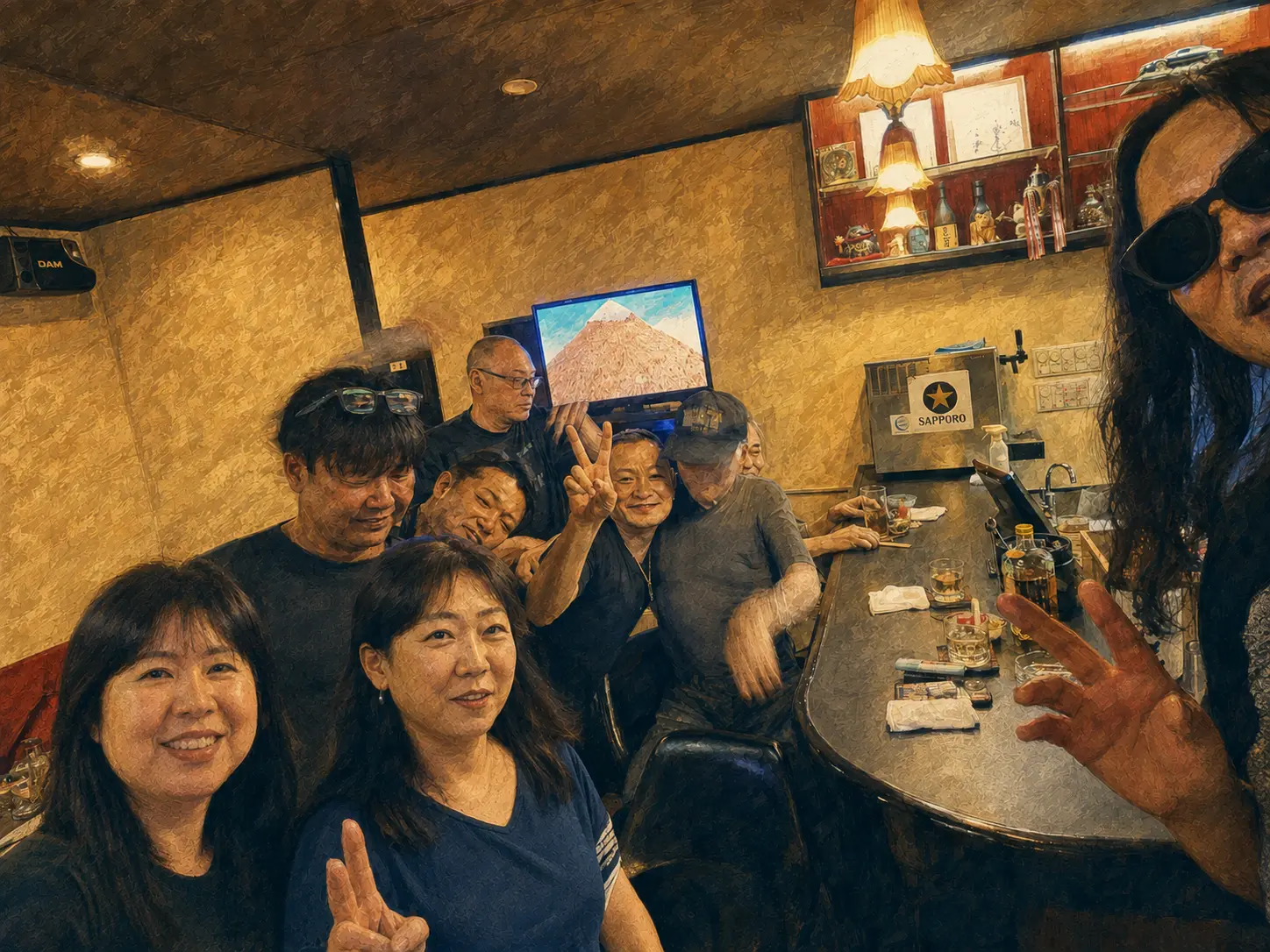 カウンターに集うお客様